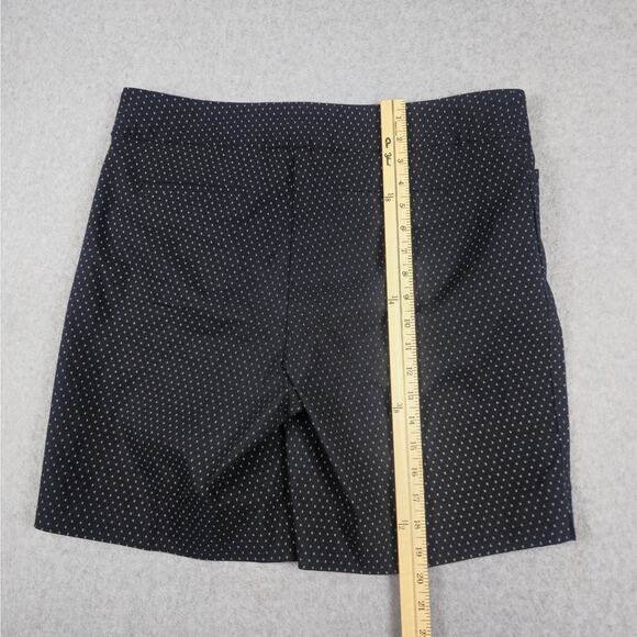Hilary Radley Shorts Womens XL Black Polka Dot Pull On Bermuda Length - Picture 9 of 10